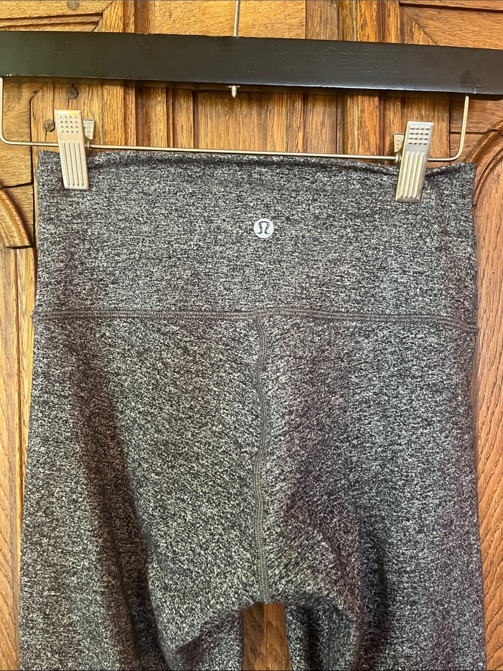 Lululemon Wunder Heathered Black Luon Leggings Size 4 - Picture 6 of 8